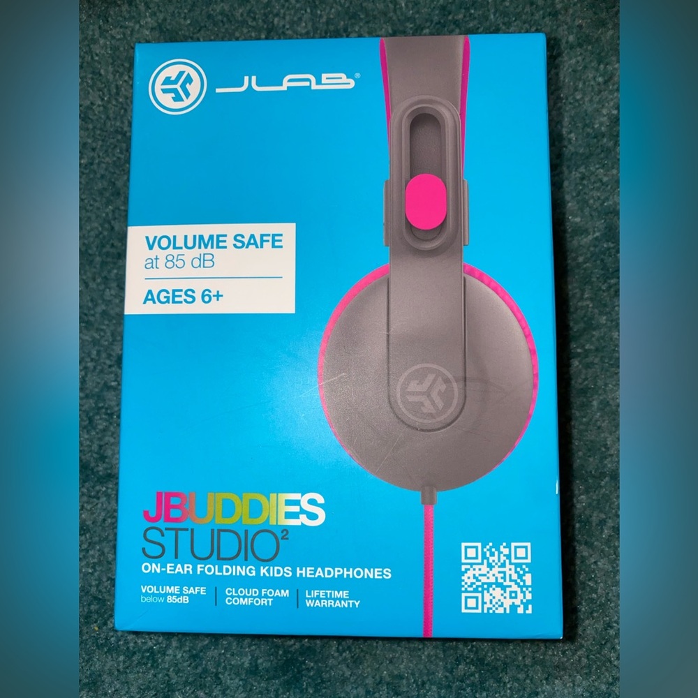 JLab JBuddies Studio Kids Headphones - Pink and Gray!
